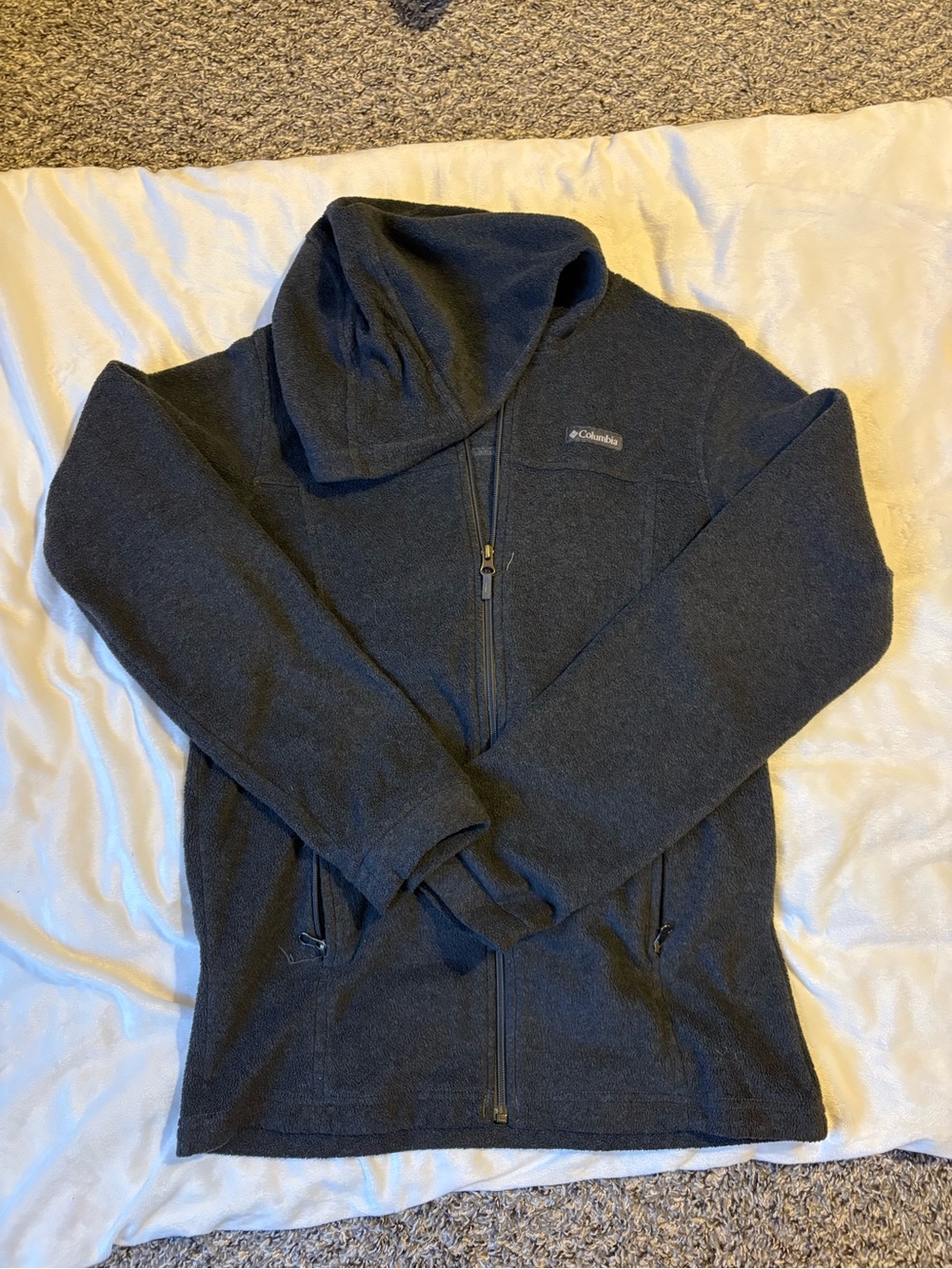 Columbia Unisex Charcoal Full-Zip Hooded Fleece Jacket